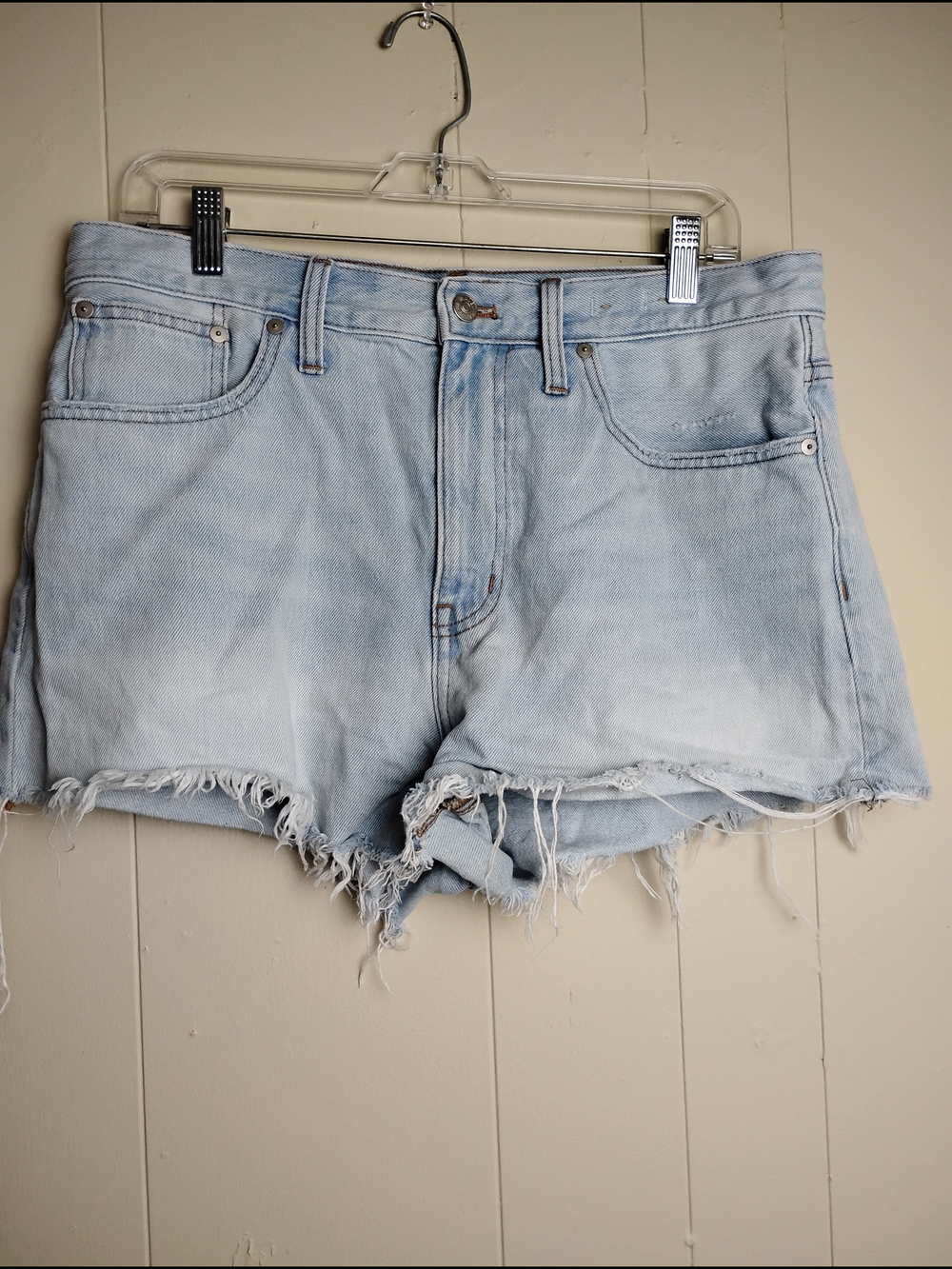 Madewell Light Wash Denim Cutoff Shorts Women Size 29